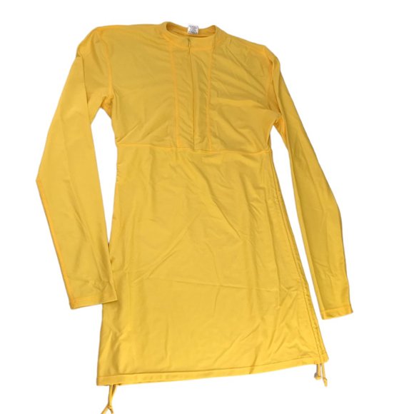 SAILBEE Swim Coverup Dress UPF Sun Protection Yellow Long Sleeve L Rash Guard - Picture 10 of 10